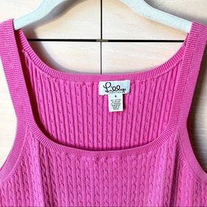 Vintage Lily Pulitzer pink sweater tank